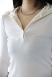 Collar neck button T-shirt