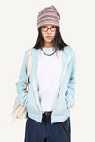 Slub Crop Hood Zip-Up