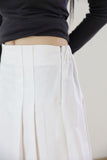 Cotton pleated skirt