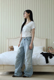 Forming lace short sleeve tee