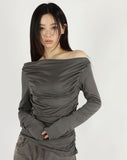 Lien off shirring tee