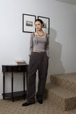 Two-way buckle eyelet tee