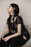 Louis puff mesh top