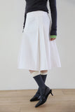 Cotton pleated skirt