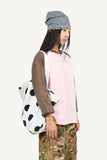 Slub color matching raglan three quarter T-shirt