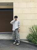 Obdic U-Neck See-Through Linen Long Sleeve