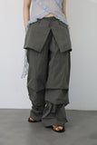 Wrap Skirt Nylon Pants
