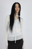 Slit fringe maxi skirt