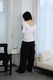 Studded pier wide pants