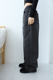 Stripe washed denim