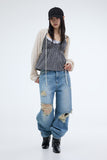 Sheen Button Rib Tank Top