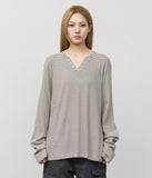 Neck Stud Striped Longsleeve