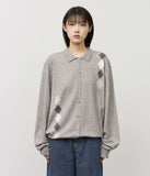 Peace Argyle Collar Cardigan