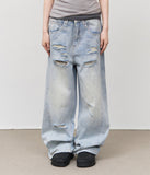 Hold Damage Wide Denim