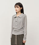 (W) Suit Collar Layered Top