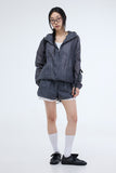 PRTN) Sheer Lace Banding Shorts