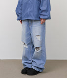 Delta Washed Damage Denim