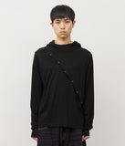Fx Slash Button Hooded Top