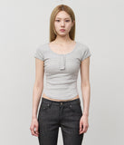 (W) Caps Striped Top