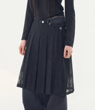 Tressa textured wrap skirt