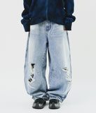 Aoki Destroyed Wide Jeans