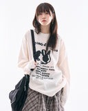 Club rabbit printed knit