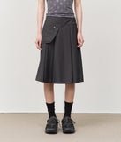 (W) Deric Pocket Pleats Skirt