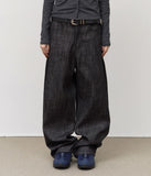 Cinch-back Wide Denim