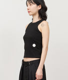 (W) Shape Dot Sleeveless