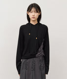 (W) Chess Shirring Hoodie