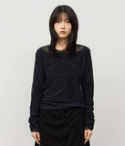 (W) Jane Mesh Dot Top