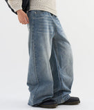 Vintage Washed Balloon Denim Pants
