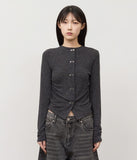 (W) Boa Double Button Cardigan