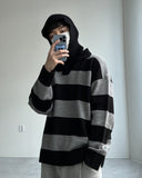 Collar Over Stripe Knit