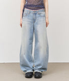 (W) Lace Sagging Denim