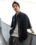 Check Zip-Up Half Shirt