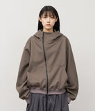 Stein Cropped Zip Hoodie