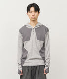 Star Henley Warmer Knit Hoodie