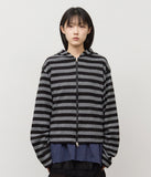 Ocean Striped Warmer Zip Hoodie