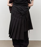 (W) Has Pleats Wrap Skirt