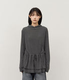 (W) Ala Frill Hooded Top