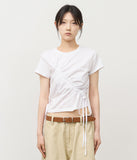 (W) Contra Slash Shirring Top
