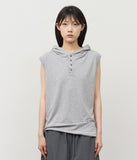 Arm Sleeveless Hooded Top