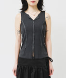 (W) Label Pigment Sleeveless