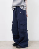 Triangle pocket wide cargo pants