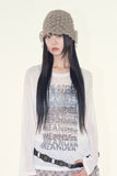 Islet ribbon net beanie