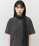 Leaf Dot Wrinkle Scarf