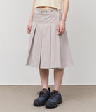 (W) Age Snap Pleats Skirt