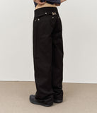 (W) Hook Low-rise Wide Pants