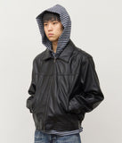 Fear Curved Leather Jacket